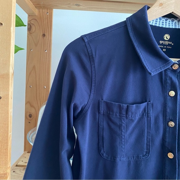 Spartina 449 Navy Blue Camilla Polo Shirt Dress XS - Picture 7 of 16